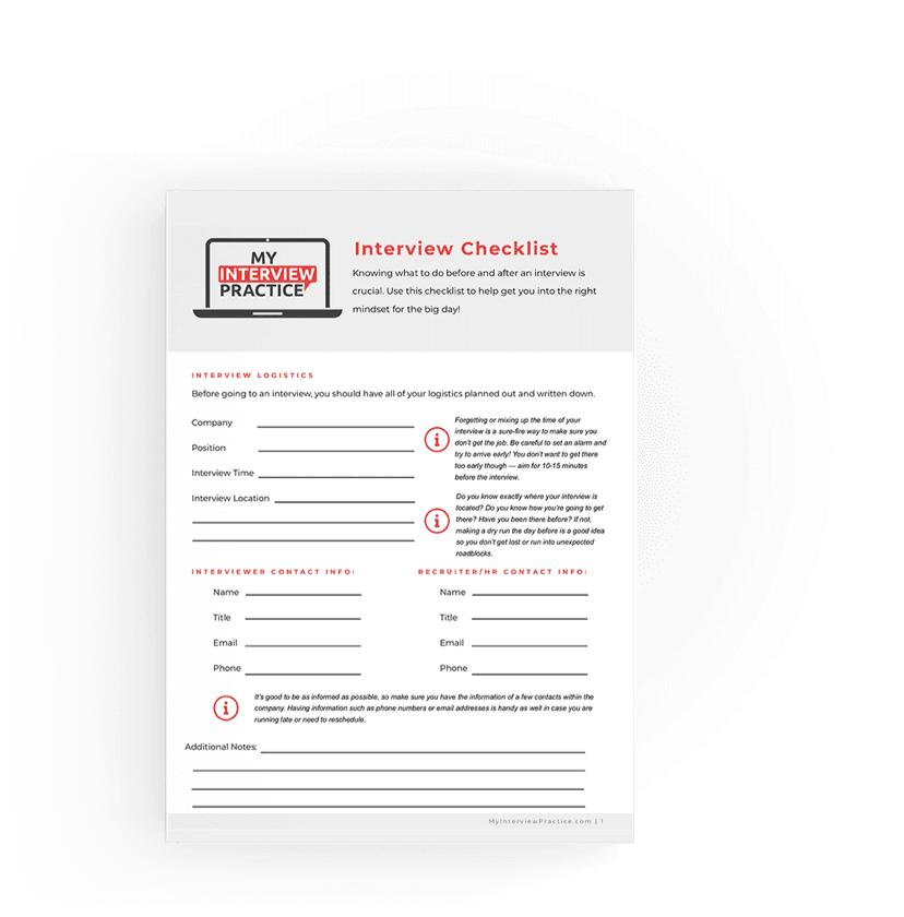Interview Checklist